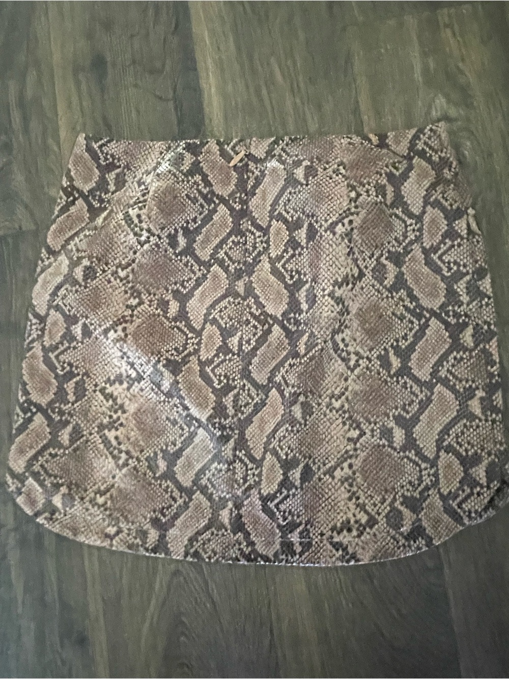 Lulus-Tan Snake Print Mini Skirt